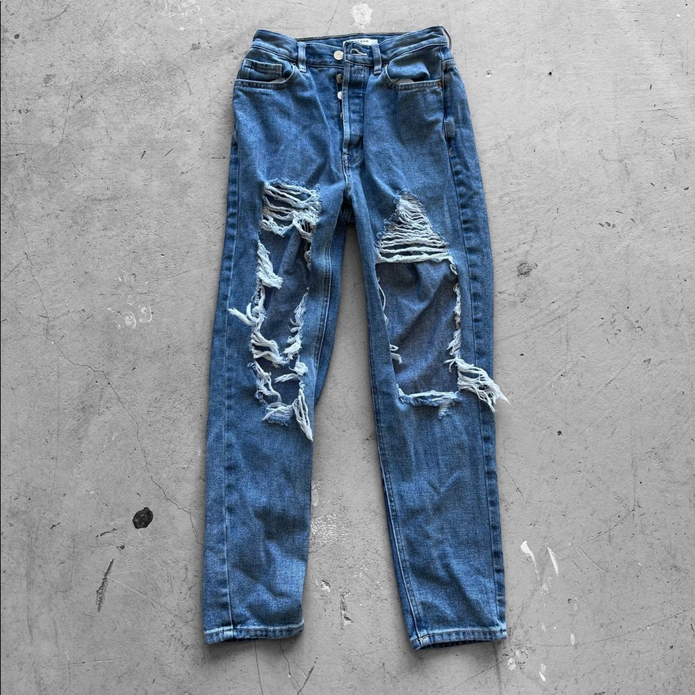 Ripped High rise jeans
